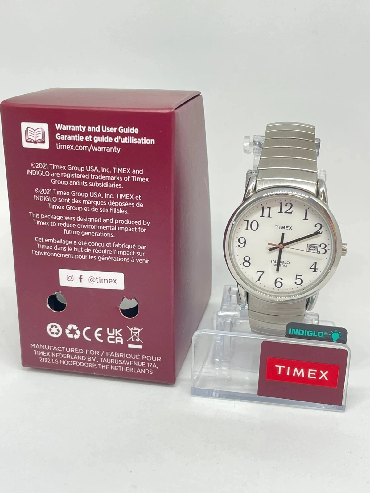Reloj TIMEX Indigo, original nuevo con caja | Acero inoxidable, luz nocturna, modelo WR 30M – photo 8